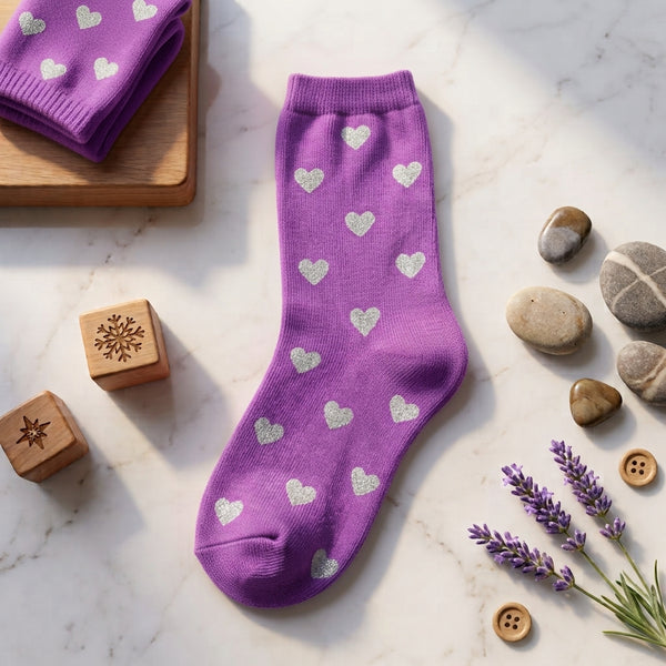 Heart Print Socks