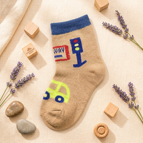 Traffic & Car Print Socks