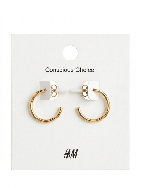 Gold Open Circle Hoop Earrings