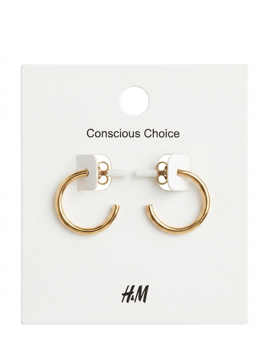 Gold Open Circle Hoop Earrings
