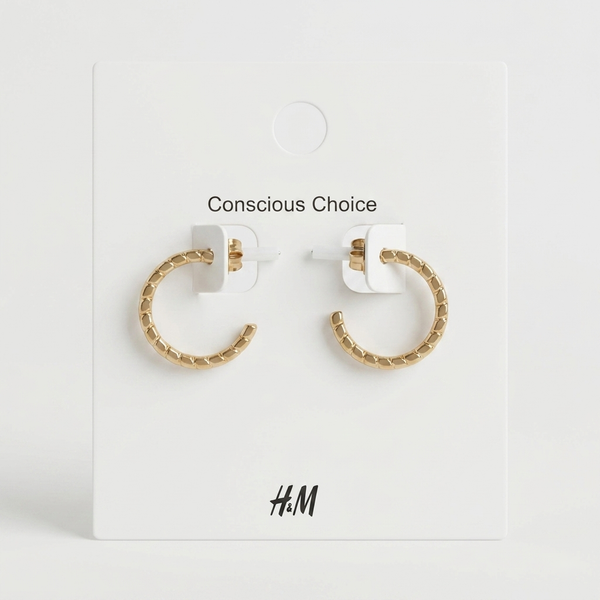 Gold Nugget Hoop Earrings