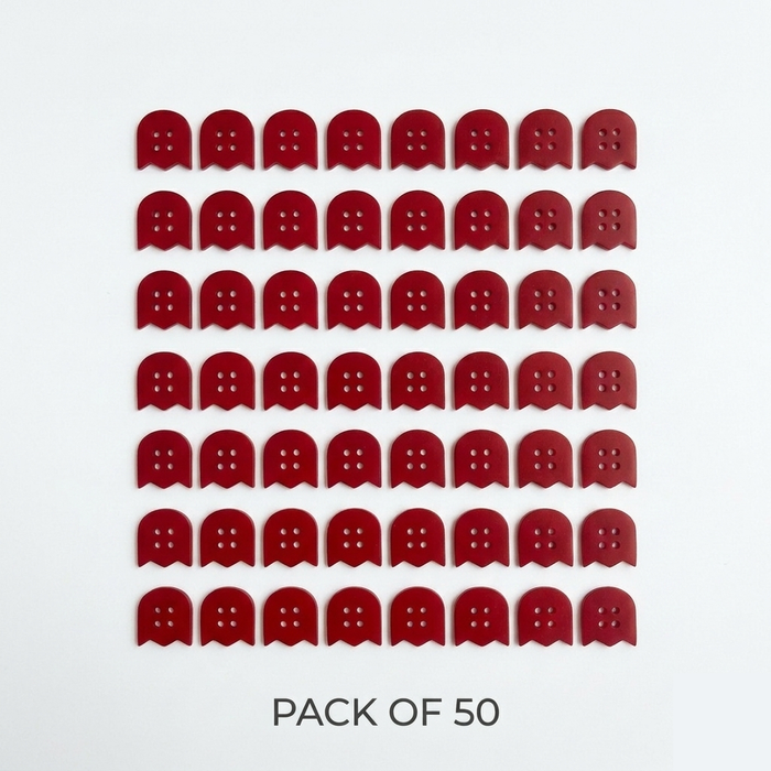 Red Ghost Shape Buttons Pack of 50
