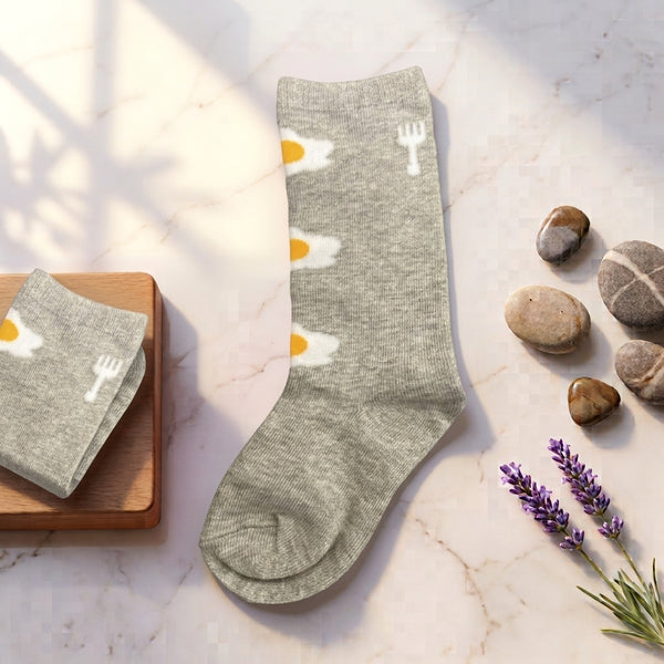 Cute Egg Print Socks