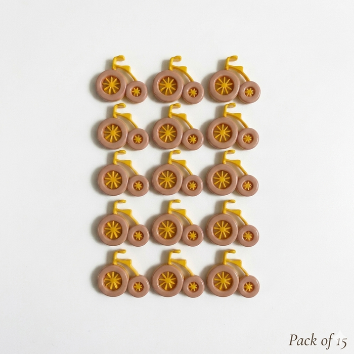 Vintage Bicycle Buttons Pack of 15