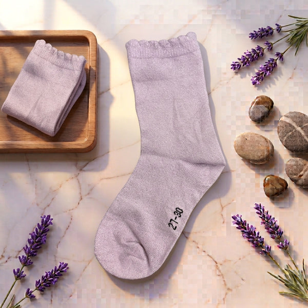 Solid Lavender Socks
