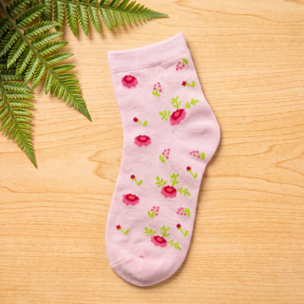Rose Floral Print Socks
