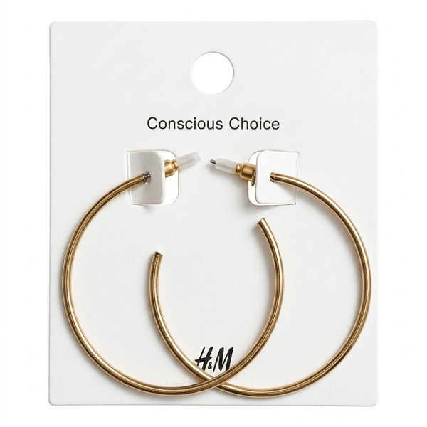 Gold Large Open Hoop Earrings