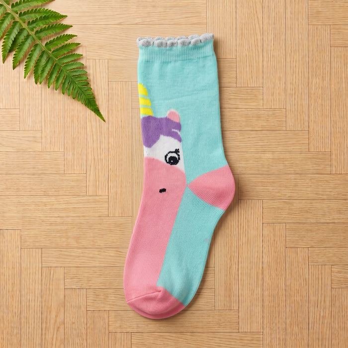 Cartoon Unicorn Print Socks