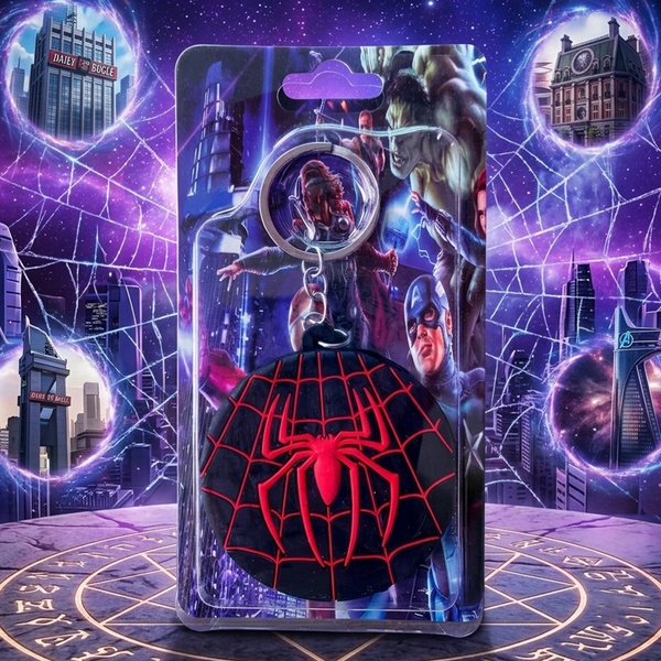 3D Spider-Man Web Shield Keychain