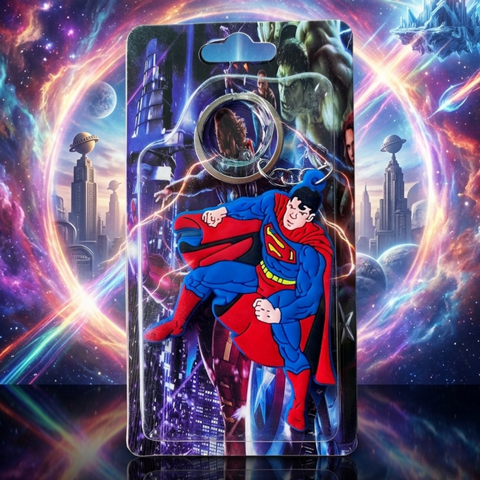 Superman Flying Action Pose Keychain
