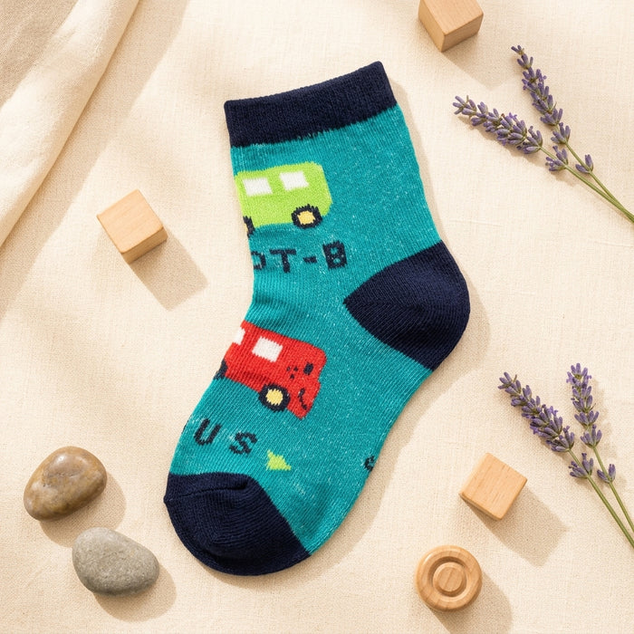 Cars & Traffic Print Socks