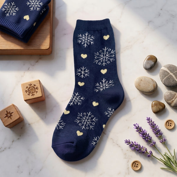 Snowflake Print Socks