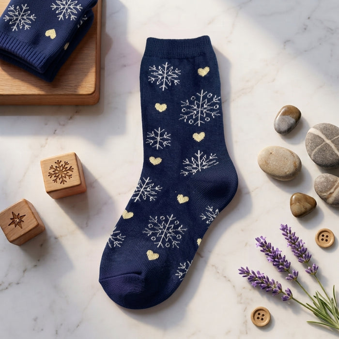 Snowflake Print Socks