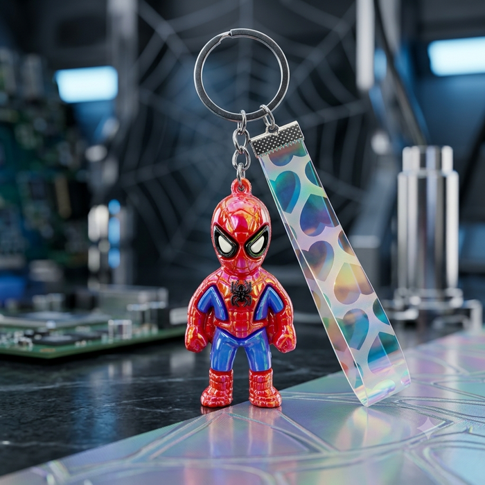 Spider-Man Holographic Pattern Keychain
