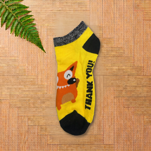 Cartoon Fox Print Socks