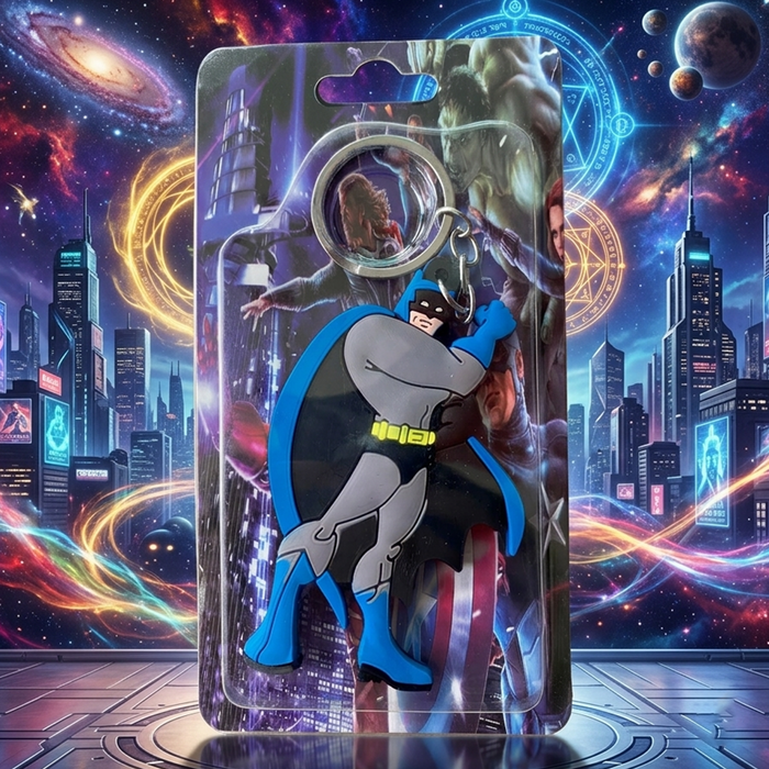 Classic Batman Action Pose Superhero Keychain