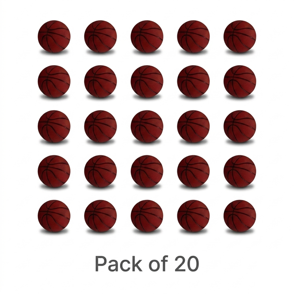 Basketball Shape Buttons Pack of 20