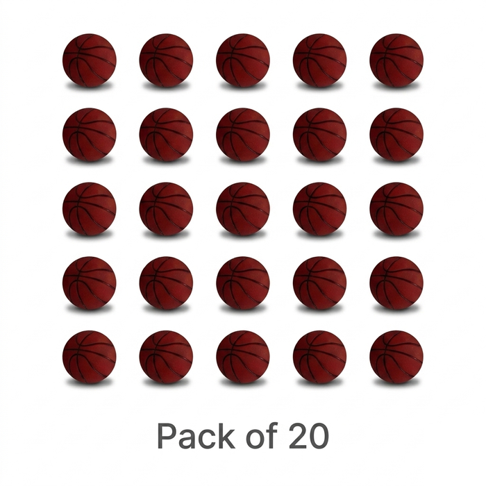 Basketball Shape Buttons Pack of 20