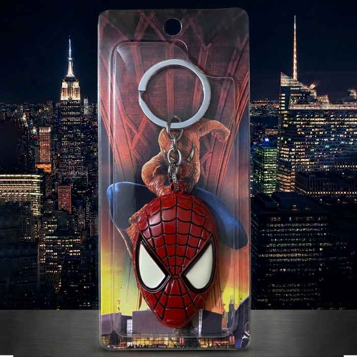 Spider-Man 3D Mask Metal Keychain
