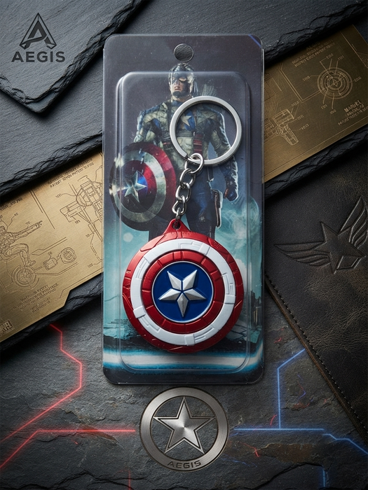 Captain America Shield Keychain