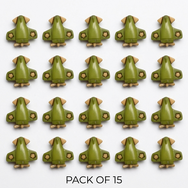 Military Airplane Buttons Pack of 15