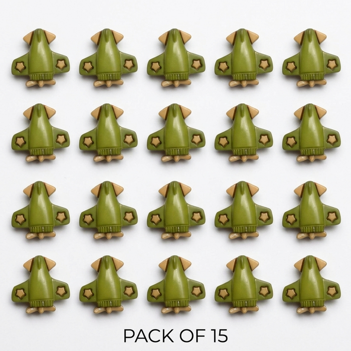 Military Airplane Buttons Pack of 15