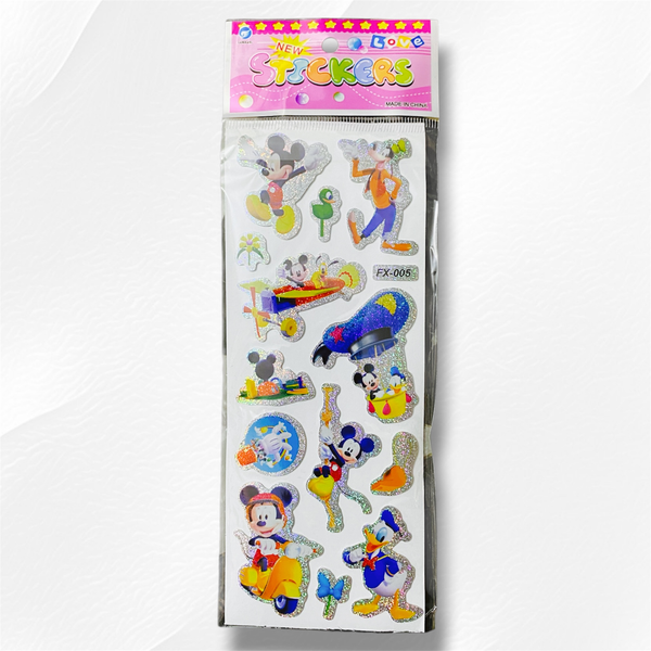 Mickey & Friends Glitter Sticker Sheet (5 Pcs)