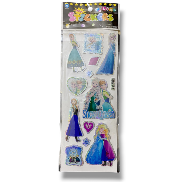 Frozen Elsa & Anna Glitter Sticker Sheet (5 Pcs)